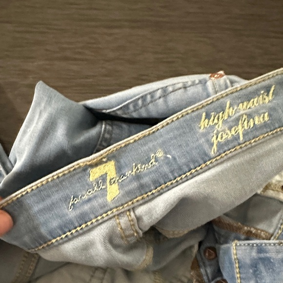 7 For All Mankind Sky Blue Slim Jeans - Picture 2 of 7